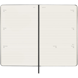 Kalender 18M Weekly Hard Cover Horisontell Large Black in de groep Papier & Blokken / Kalenders en agenda's / 18 maanden agenda's bij Voorcrea (135594)