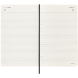 Kalender 18M Daily Soft Cover Large Black in de groep Papier & Blokken / Kalenders en agenda's / 18 maanden agenda's bij Voorcrea (135595)