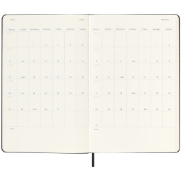 Kalender 18M Daily Hard Cover Large Black in de groep Papier & Blokken / Kalenders en agenda's / 18 maanden agenda's bij Voorcrea (135596)