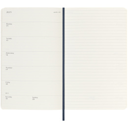 Kalender 18M WeekNote Soft Cover Large Sapphire Blue in de groep Papier & Blokken / Kalenders en agenda's / 18 maanden agenda's bij Voorcrea (135599)