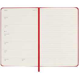 Kalender 18M WeekNote Hard Cover Pocket Red in de groep Papier & Blokken / Kalenders en agenda's / 18 maanden agenda's bij Voorcrea (135601)