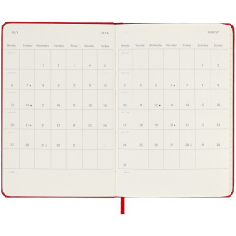 Kalender 18M WeekNote Hard Cover Pocket Red in de groep Papier & Blokken / Kalenders en agenda's / 18 maanden agenda's bij Voorcrea (135601)