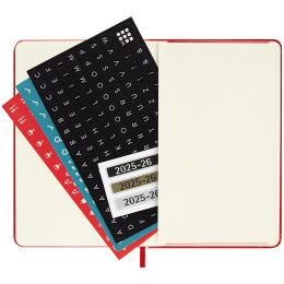 Kalender 18M WeekNote Hard Cover Pocket Red in de groep Papier & Blokken / Kalenders en agenda's / 18 maanden agenda's bij Voorcrea (135601)