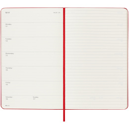Kalender 18M WeekNote Hard Cover Large Red in de groep Papier & Blokken / Kalenders en agenda's / 18 maanden agenda's bij Voorcrea (135602)