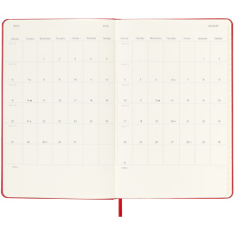 Kalender 18M WeekNote Hard Cover Large Red in de groep Papier & Blokken / Kalenders en agenda's / 18 maanden agenda's bij Voorcrea (135602)