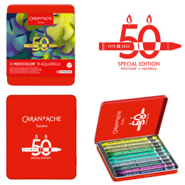Neocolor II Aquarelle 50 Years Lush 10-set in de groep Kunstenaarsmateriaal / Kunstenaarsverf / Pastel / Wax pastels bij Voorcrea (135628)
