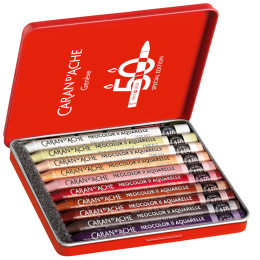 Neocolor II Aquarelle 50 Years Portrait 10-set in de groep Kunstenaarsmateriaal / Kunstenaarsverf / Pastel / Wax pastels bij Voorcrea (135629)