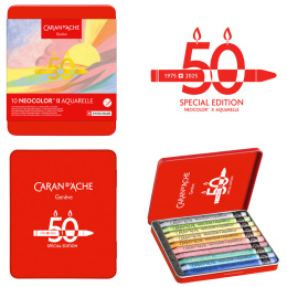 Neocolor II Aquarelle 50 Years Pastel 10-set in de groep Kunstenaarsmateriaal / Kunstenaarsverf / Pastel / Wax pastels bij Voorcrea (135631)