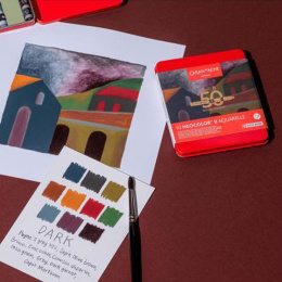 Neocolor II Aquarelle 50 Years Dark 10-set in de groep Kunstenaarsmateriaal / Kunstenaarsverf / Pastel / Wax pastels bij Voorcrea (135632)