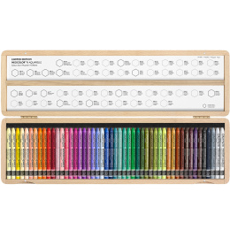 Neocolor II Aquarelle 50 years Wooden Box 50-set in de groep Kunstenaarsmateriaal / Kunstenaarsverf / Pastel / Wax pastels bij Voorcrea (135633)