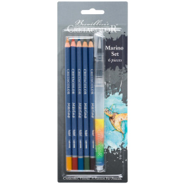 Marino aquarelset 6-delig in de groep Pennen / Kunstenaarspotloden en -stiften / Aquarelpotloden bij Voorcrea (135645)