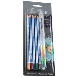 Marino aquarelset 6-delig in de groep Pennen / Kunstenaarspotloden en -stiften / Aquarelpotloden bij Voorcrea (135645)