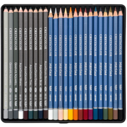 The Aquarino Box aquarelset 24 stuks in de groep Pennen / Kunstenaarspotloden en -stiften / Aquarelpotloden bij Voorcrea (135647)