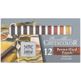 Pastelkrijtjes Hard Bruin/Rood 12-delig in de groep Kunstenaarsmateriaal / Krijt en potloden / Pastelkrijt bij Voorcrea (135651)