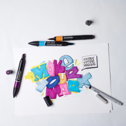 Promarker Modern Lettering Wallet 25-set in de groep Pennen / Kunstenaarspotloden en -stiften / Illustratiemarkers bij Voorcrea (135657)