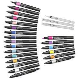 Promarker Modern Lettering Wallet 25-set in de groep Pennen / Kunstenaarspotloden en -stiften / Illustratiemarkers bij Voorcrea (135657)