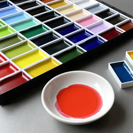Gansai Tambi Aquarel 18-set in de groep Kunstenaarsmateriaal / Kunstenaarsverf / Aquarelverf / Aquarelverf in napje bij Voorcrea (135660)