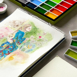 Gansai Tambi Aquarel 18-set in de groep Kunstenaarsmateriaal / Kunstenaarsverf / Aquarelverf / Aquarelverf in napje bij Voorcrea (135660)