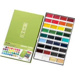 Gansai Tambi Aquarel 36-set in de groep Kunstenaarsmateriaal / Kunstenaarsverf / Aquarelverf / Aquarelverf in napje bij Voorcrea (135661)