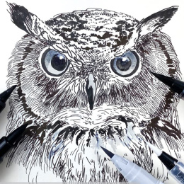 Inktober Illustration Basic 5-set in de groep Pennen / Kunstenaarspotloden en -stiften / Brushpennen bij Voorcrea (135666)