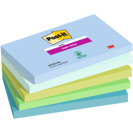 Post-it Super Sticky 76x127 Kleurenmix Oasis 5-pack in de groep Papier & Blokken / Schrijven en noteren / Post-it en notitieblokjes bij Voorcrea (135717)