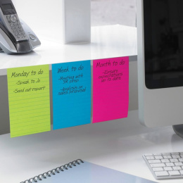 Post-It Super Sticky 102x152 Geel gelinieerd in de groep Papier & Blokken / Schrijven en noteren / Post-it en notitieblokjes bij Voorcrea (135727)