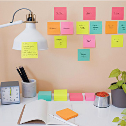 Post-it Super Sticky 47,6x47,6 Kleurenmix Cosmic 12-pack in de groep Papier & Blokken / Schrijven en noteren / Post-it en notitieblokjes bij Voorcrea (135730)
