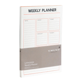 Letterpress Weekly Planner in de groep Papier & Blokken / Schrijven en noteren / Post-it en notitieblokjes bij Voorcrea (135794)