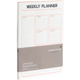 Letterpress Weekly Planner in de groep Papier & Blokken / Schrijven en noteren / Post-it en notitieblokjes bij Voorcrea (135794)