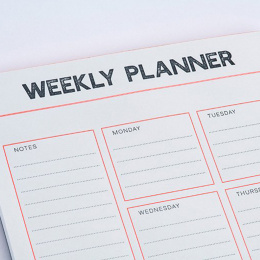 Letterpress Weekly Planner in de groep Papier & Blokken / Schrijven en noteren / Post-it en notitieblokjes bij Voorcrea (135794)