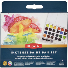 Inktense Aquarelverf 24 halve napjes in de groep Kunstenaarsmateriaal / Kunstenaarsverf / Aquarelverf / Aquarelverf in napje bij Voorcrea (135795)