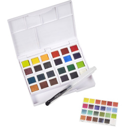 Inktense Aquarelverf 24 halve napjes in de groep Kunstenaarsmateriaal / Kunstenaarsverf / Aquarelverf / Aquarelverf in napje bij Voorcrea (135795)