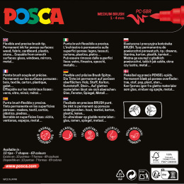 Posca Brush PC-5BR 8-set in de groep Pennen / Kunstenaarspotloden en -stiften / Illustratiemarkers bij Voorcrea (135920)