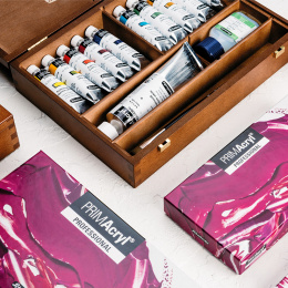PRIMAcryl Acrylverf Wooden Box set in de groep Kunstenaarsmateriaal / Kunstenaarsverf / Acrylverf bij Voorcrea (136014)