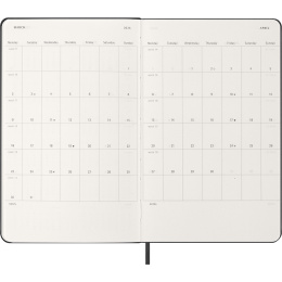 Kalender 12M Daily 2026 Hardcover Large Black in de groep Papier & Blokken / Kalenders en agenda's / 12 maanden agenda's bij Voorcrea (136081)