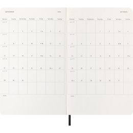 Kalender 12M Daily 2026 Softcover Large Black in de groep Papier & Blokken / Kalenders en agenda's / 12 maanden agenda's bij Voorcrea (136082)