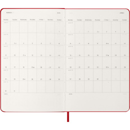 Kalender 12M Daily 2026 Hardcover Large Red in de groep Papier & Blokken / Kalenders en agenda's / 12 maanden agenda's bij Voorcrea (136084)