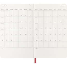 Kalender 12M Daily 2026 Softcover Large Red in de groep Papier & Blokken / Kalenders en agenda's / 12 maanden agenda's bij Voorcrea (136085)