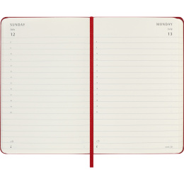 Kalender 12M Daily 2026 Hardcover Pocket Red in de groep Papier & Blokken / Kalenders en agenda's / 12 maanden agenda's bij Voorcrea (136093)