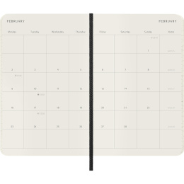 Kalender 12M Monthly 2026 Softcover Pocket Black in de groep Papier & Blokken / Kalenders en agenda's / 12 maanden agenda's bij Voorcrea (136098)
