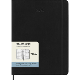 Kalender 12M Monthly 2026 Softcover XL Black in de groep Papier & Blokken / Kalenders en agenda's / 12 maanden agenda's bij Voorcrea (136099)