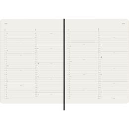 Kalender 12M Monthly 2026 Softcover XL Black in de groep Papier & Blokken / Kalenders en agenda's / 12 maanden agenda's bij Voorcrea (136099)