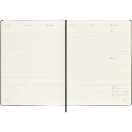 Kalender 12M Weekly Vertical PRO 2026 Hardcover XL Black in de groep Papier & Blokken / Kalenders en agenda's / 12 maanden agenda's bij Voorcrea (136101)