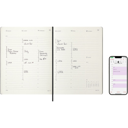 Kalender 12M M+ Digital Planner Weekly Vertical 2026 XL Black in de groep Papier & Blokken / Kalenders en agenda's / 12 maanden agenda's bij Voorcrea (136102)