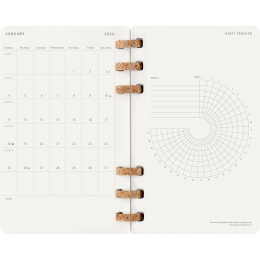 Kalender 12M Spiral Planner 2026 Large Black in de groep Papier & Blokken / Kalenders en agenda's / 12 maanden agenda's bij Voorcrea (136104)