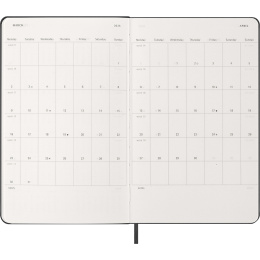 Kalender 12M Weekly Notebook 2026 Hardcover Large Black in de groep Papier & Blokken / Kalenders en agenda's / 12 maanden agenda's bij Voorcrea (136110)