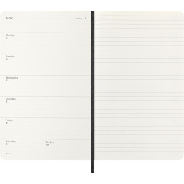 Kalender 12M Weekly Notebook 2026 Softcover Large Black in de groep Papier & Blokken / Kalenders en agenda's / 12 maanden agenda's bij Voorcrea (136111)