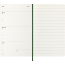 Kalender 12M Weekly Notebook 2026 Softcover Large Myrtle Green in de groep Papier & Blokken / Kalenders en agenda's / 12 maanden agenda's bij Voorcrea (136113)