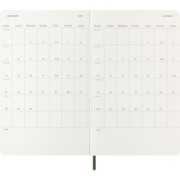 Kalender 12M Weekly Notebook 2026 Softcover Large Myrtle Green in de groep Papier & Blokken / Kalenders en agenda's / 12 maanden agenda's bij Voorcrea (136113)