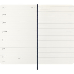Kalender 12M Weekly Notebook 2026 Softcover Large Sapphire Blue in de groep Papier & Blokken / Kalenders en agenda's / 12 maanden agenda's bij Voorcrea (136114)